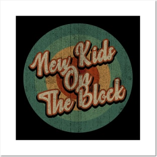 Circle Retro Vintage New Kids On The Block Posters and Art